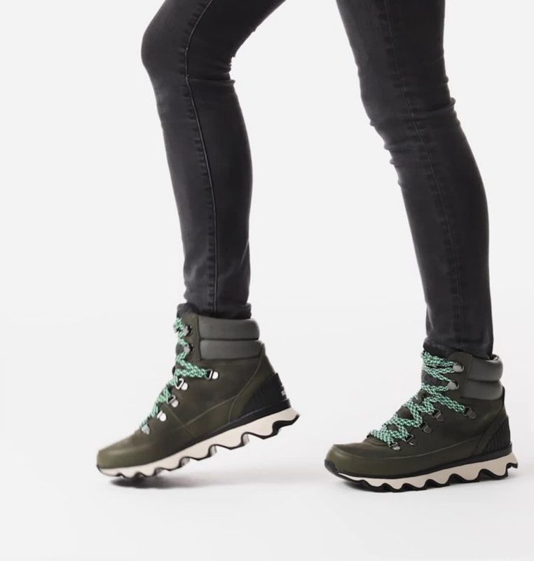 Womens Lace-Up Boots Deep Green - Sorel Kinetic™ Conquest Low - 287390-VED